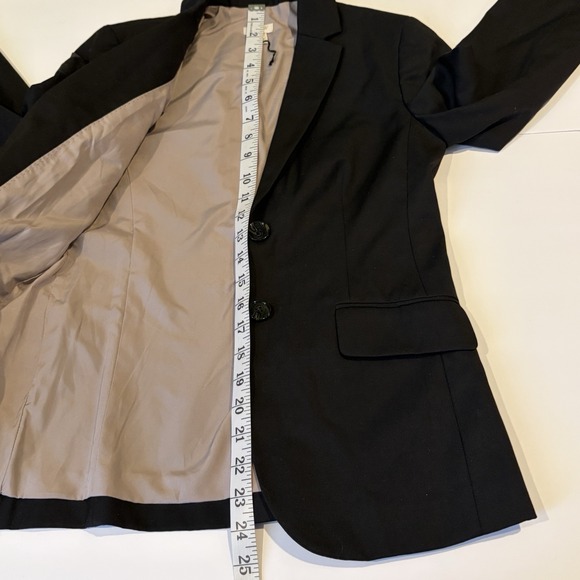 J Crew Wool Blend Blazer Jacket Petite 00P Black Classic Career Academia Capsule - Picture 14 of 14